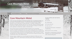 Desktop Screenshot of cavemountainmotel.com