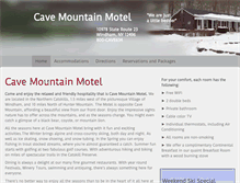 Tablet Screenshot of cavemountainmotel.com